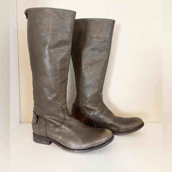 Vintage FRYE Melissa Button Back Zip Tall Riding Boots Size 9 - Picture 4 of 14